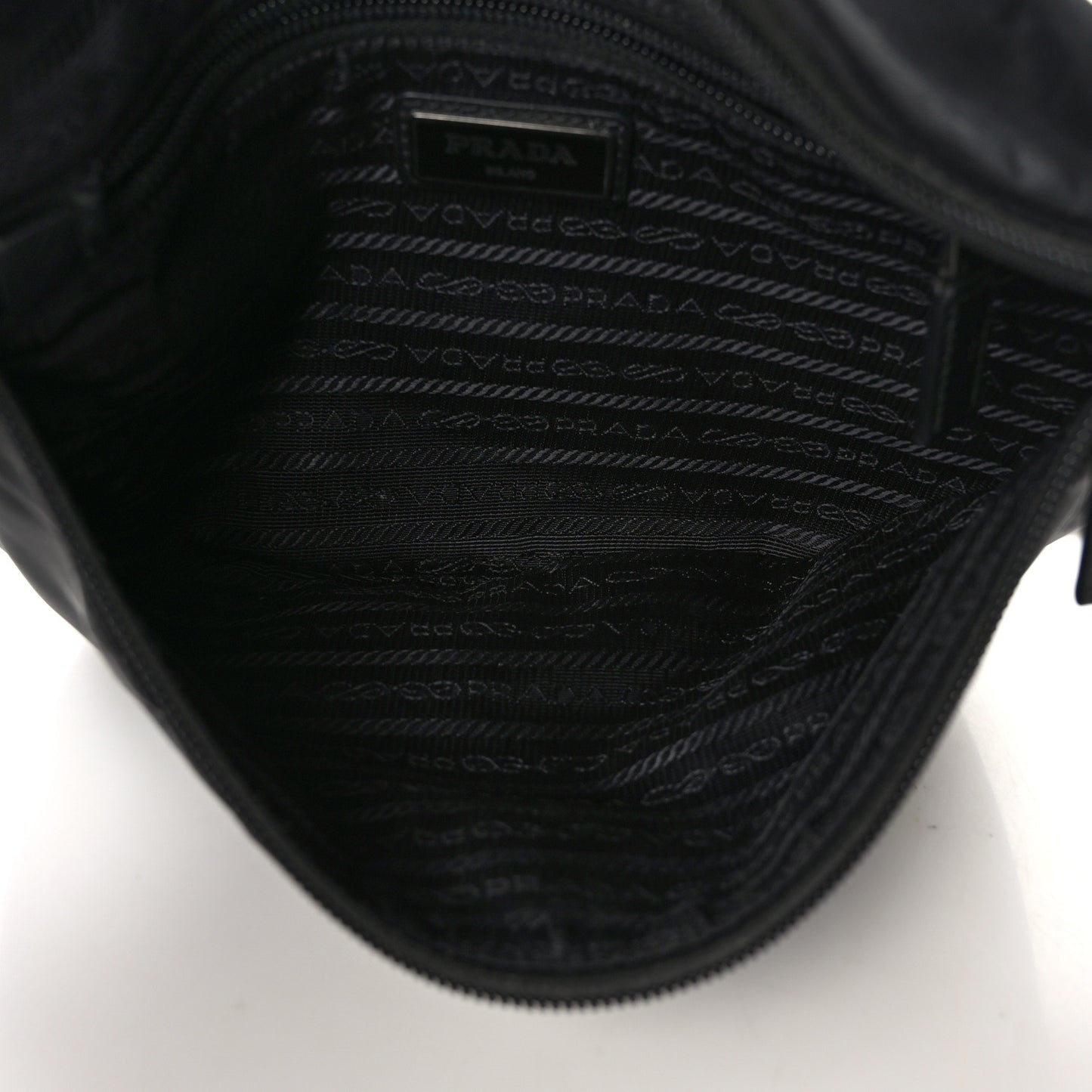Tessuto Re-Nylon Saffiano Belt Bag Black