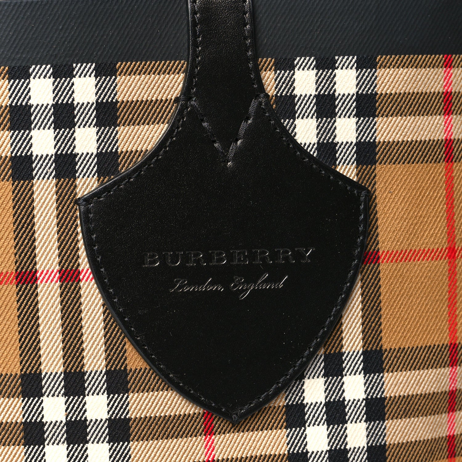 Burberry Vintage Check Medium The Giant Reversible Tote Antique Yellow Bright Red 13 of 18