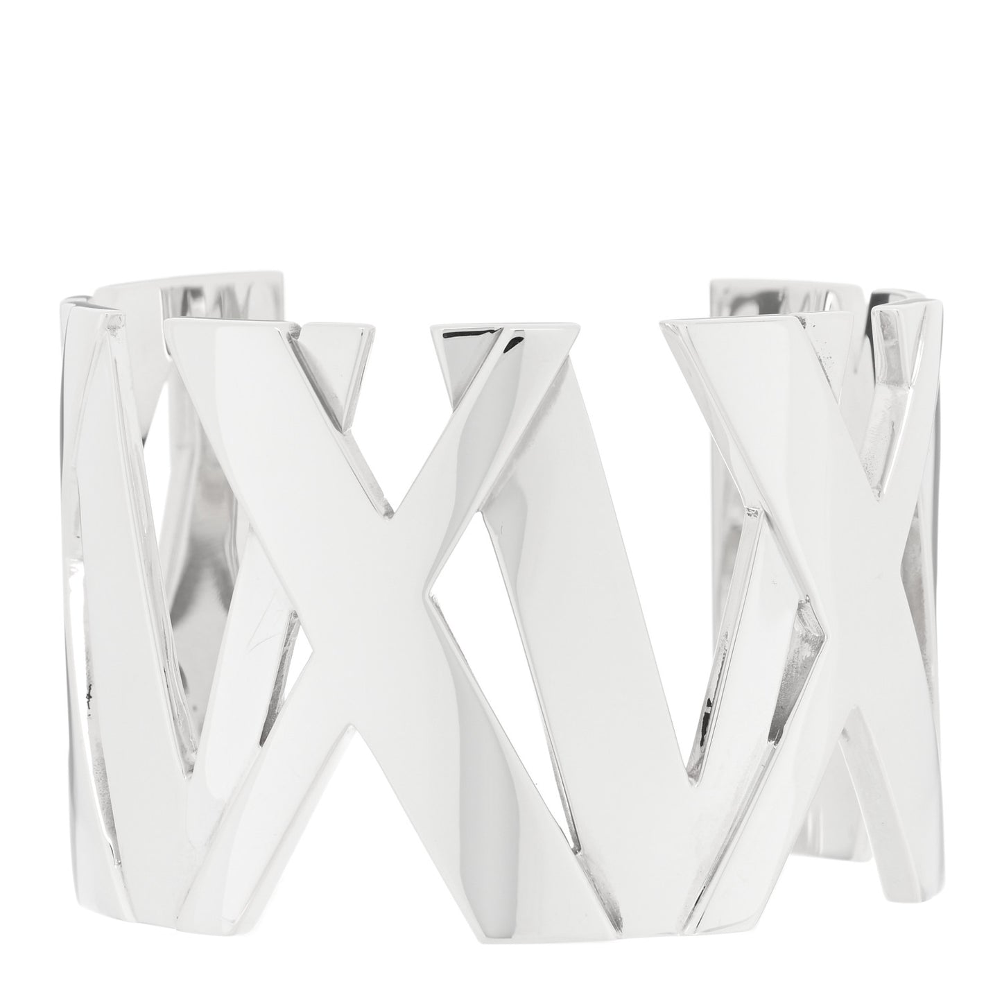 Sterling Silver Wide Atlas Cuff Bracelet