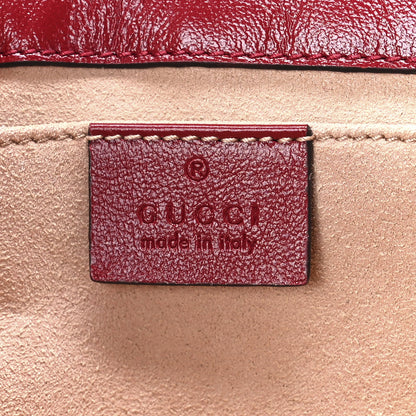 Gucci Monogram Azalea Calfskin Matelasse Diagonal Mini GG Marmont Shoulder Bag Beige Ebony New Cherry Red 5 of 9