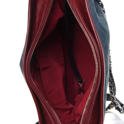 Chanel Suede Calfskin Quilted Large Gabrielle Hobo Blue 4 of 4