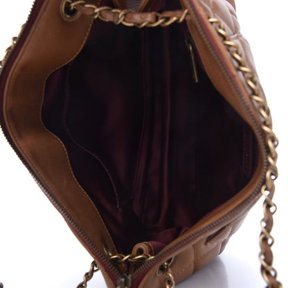 Chanel Calfskin Large Blizzard Zip Top Flap Bag Light Brown 5 of 10