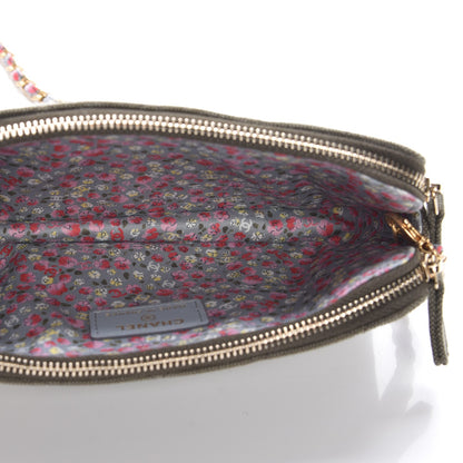 Chanel Canvas Quilted Coco Cuba Small Clutch With Chain Khaki 5 of 9