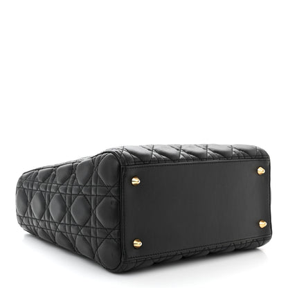 Christian Dior Lambskin Cannage Medium Lady Dior Black 4 of 11