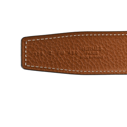 Hermes Box Togo 32mm Belt Strap 105 42 Black Gold 3 of 7