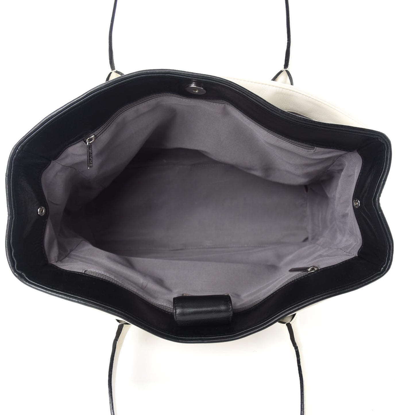 Lambskin Executive Cerf Shopper Tote White