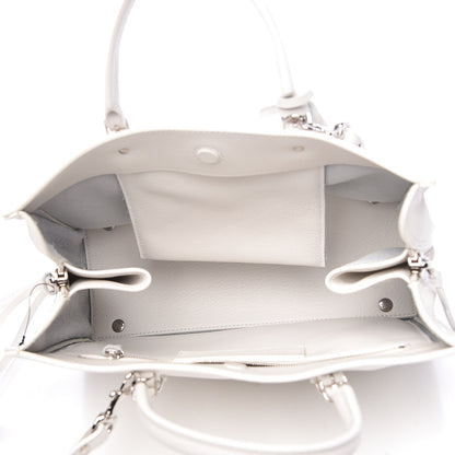 Balenciaga Grained Calfskin Papier Mini A4 Zip Around Tote White 5 of 11