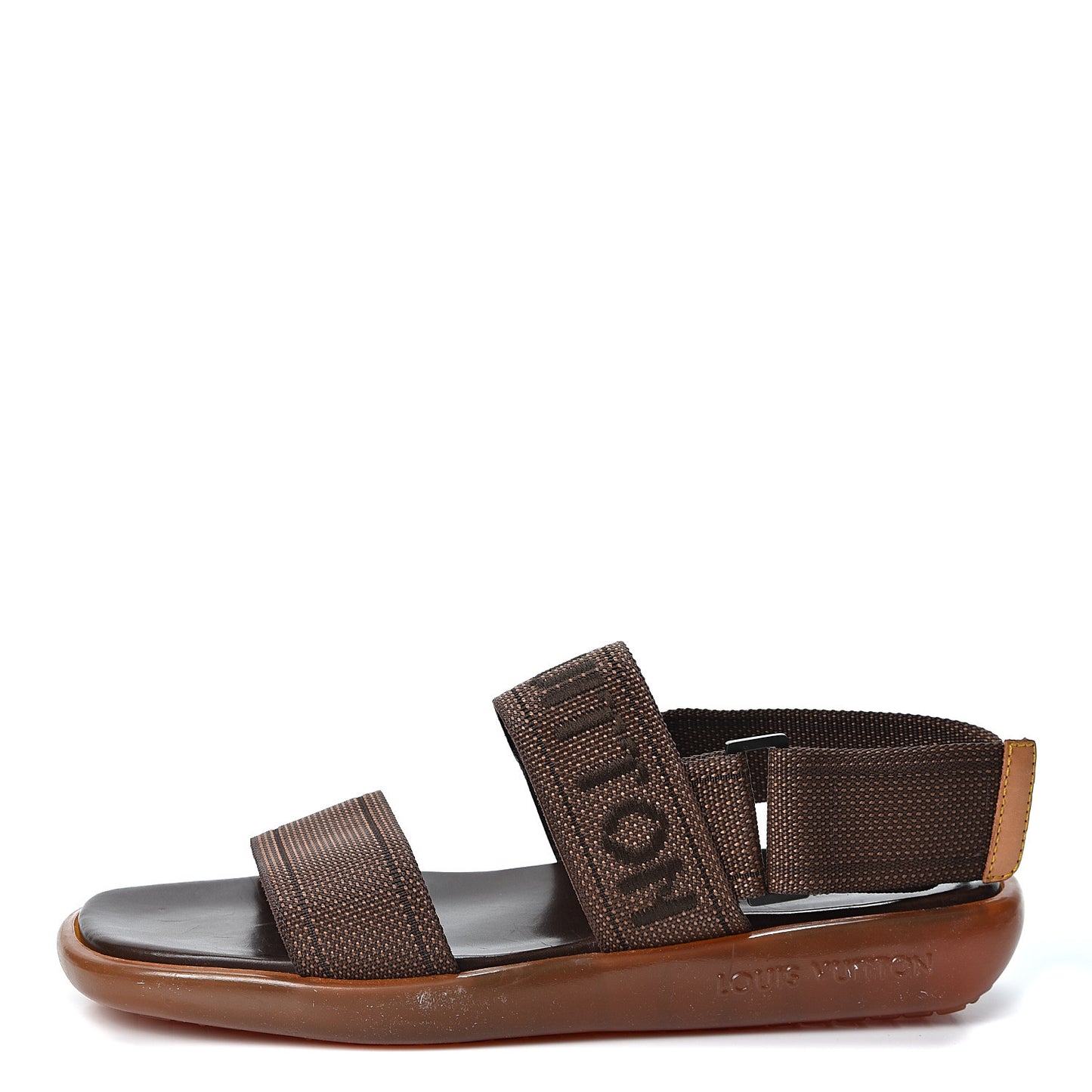 Nylon Platform Flat Sandals 6.5 Brown