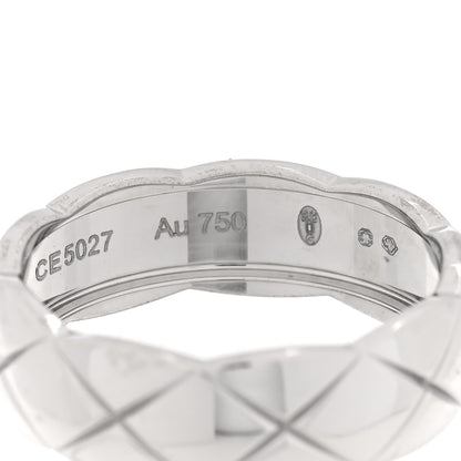 Chanel 18K White Gold Small Coco Crush Ring 59 8.75 5 of 5