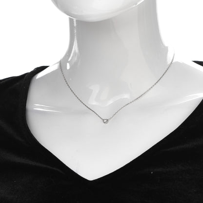 Cartier 18K White Gold Diamond D'Amour Heart Pendant Necklace 2 of 7