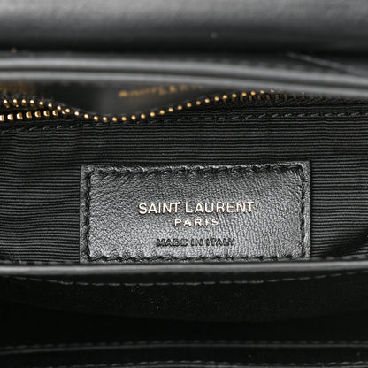 Saint Laurent Calfskin Y Quilted Monogram Toy Loulou Crossbody Bag Black 7 of 12