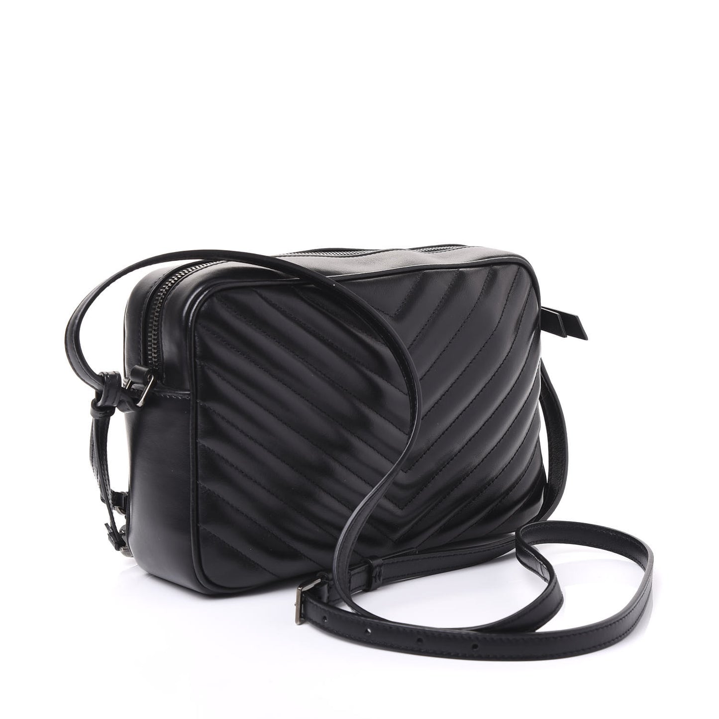 Calfskin Matelasse Monogram Lou Camera Bag Black