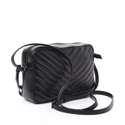 Saint Laurent Calfskin Matelasse Monogram Lou Camera Bag Black 2 of 9