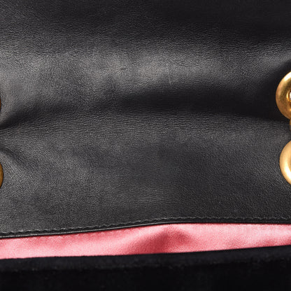 Gucci Velvet Matelasse Mini GG Marmont Shoulder Bag Black 8 of 15