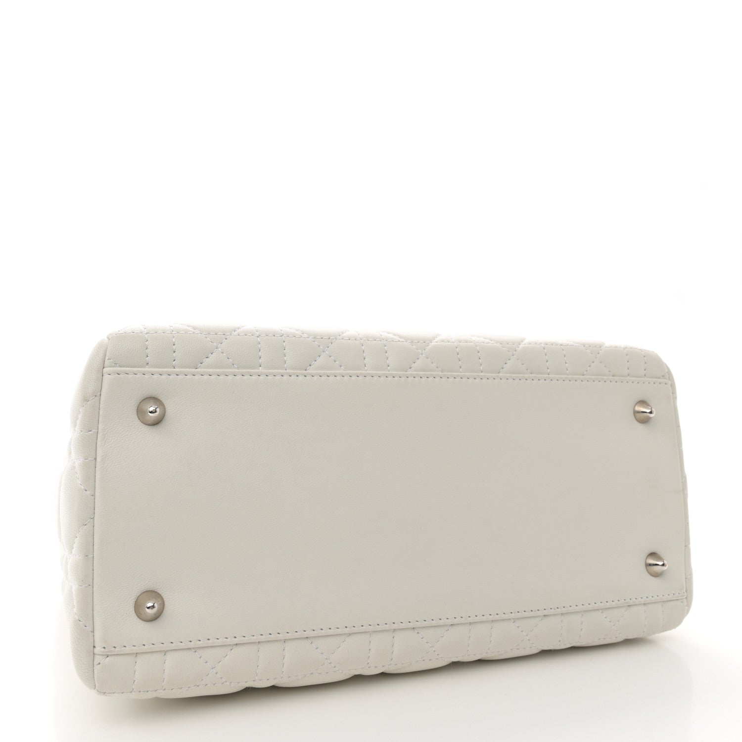 Christian Dior Lambskin Cannage Medium Lady Dior White 4 of 12