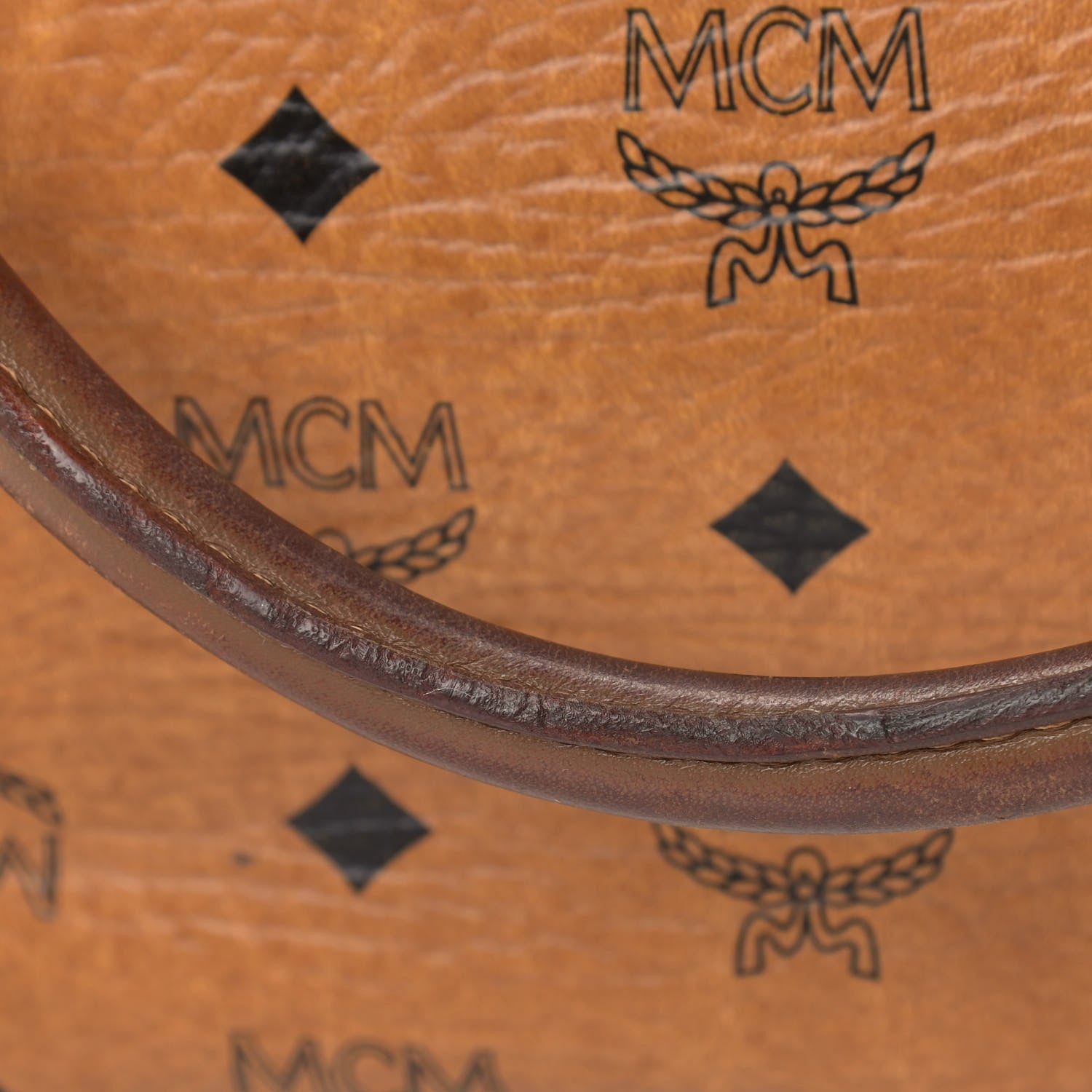 MCM Visetos Satchel Cognac 12 of 20