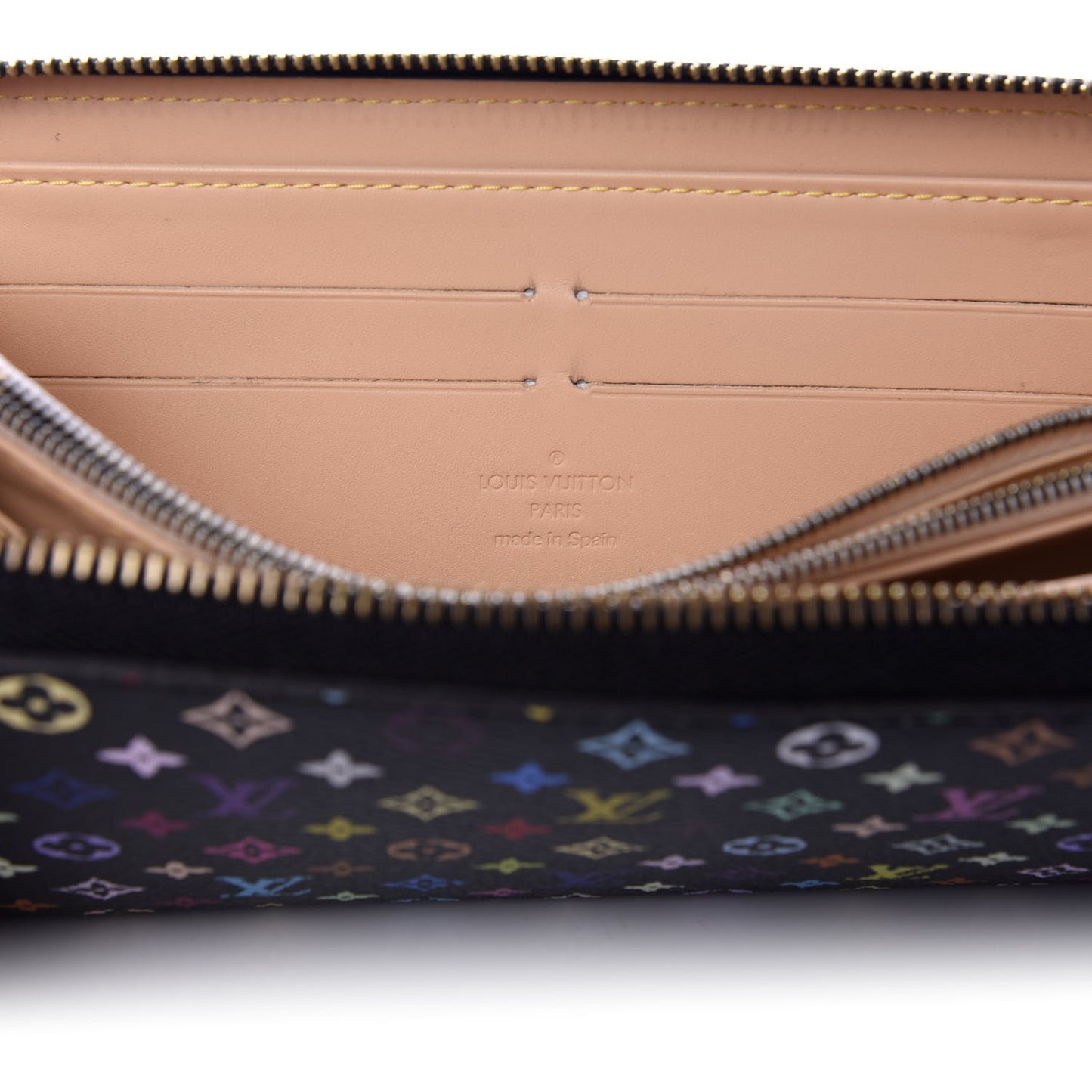 Monogram Multicolor Zippy Wallet Black