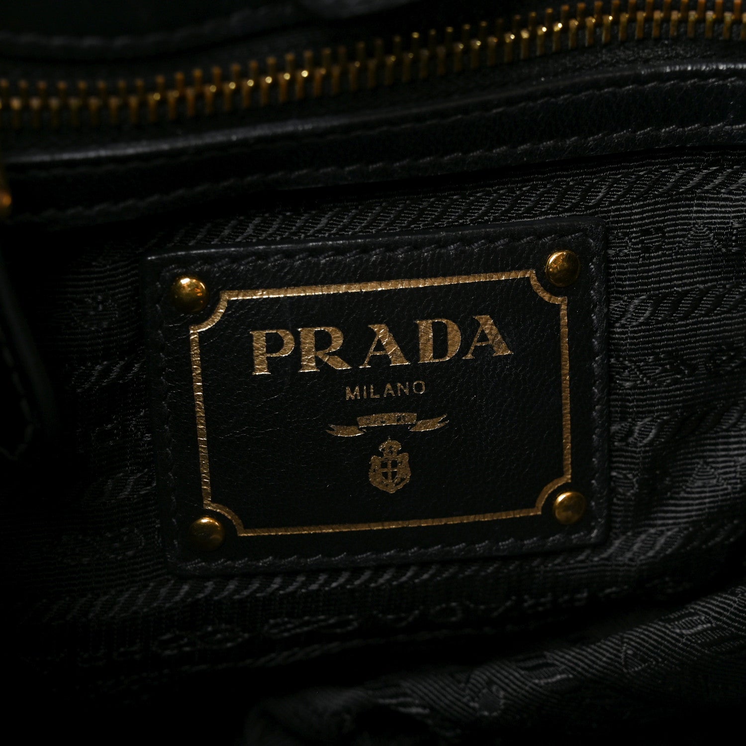 Prada Nappa Antique Drawstring Tote Black 6 of 9