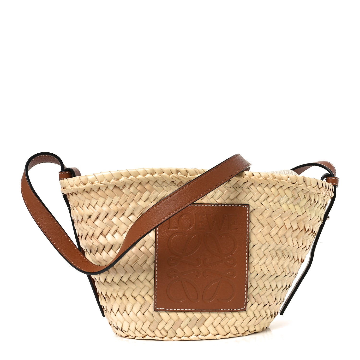 Loewe Raffia Drawstring Basket Tote Bag Natural Tan 1 of 9