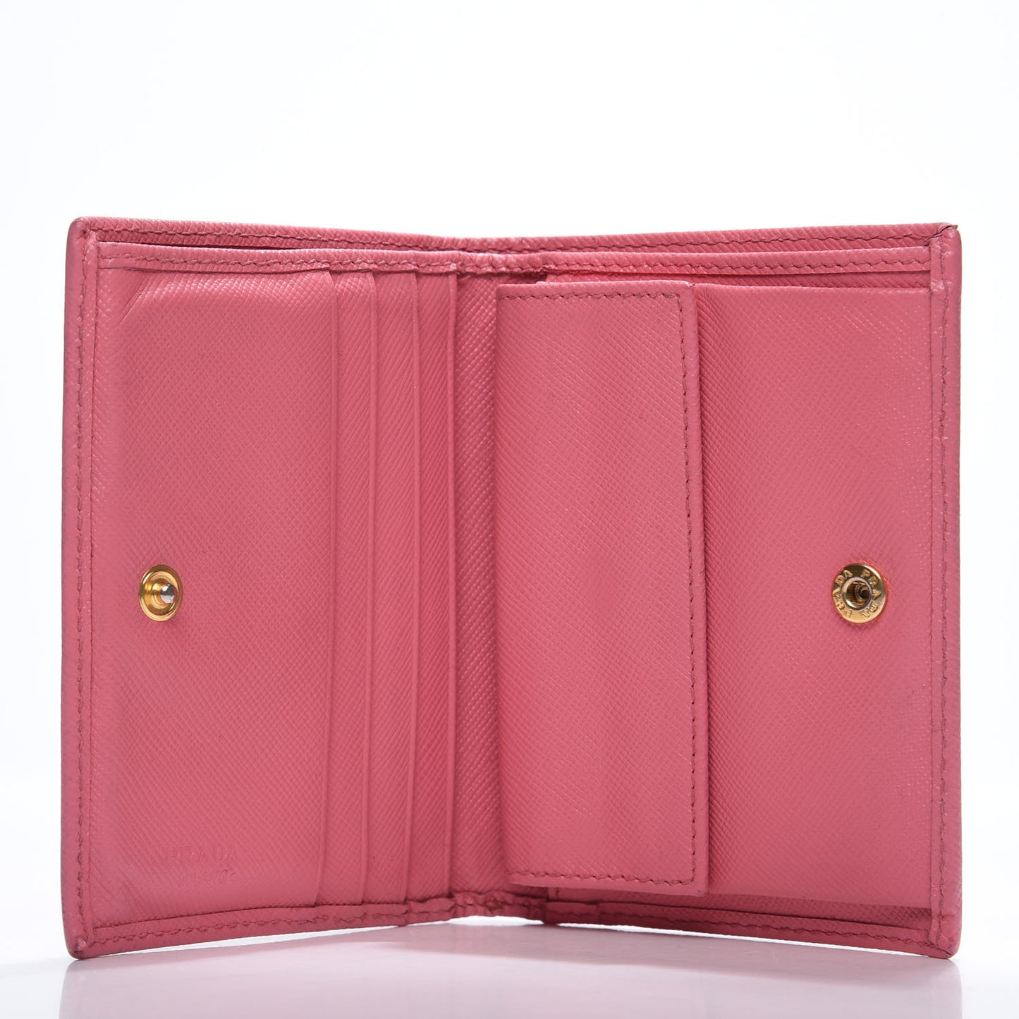 Saffiano Metal Bi-Fold Wallet Peonia