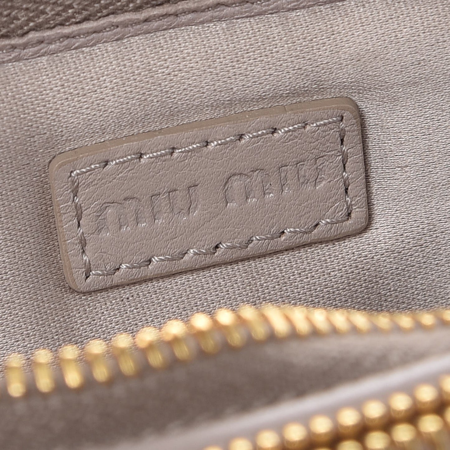 Nappa Matelasse Double Zip Pochette Clutch Pomice