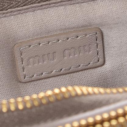 Miu Miu Nappa Matelasse Double Zip Pochette Clutch Pomice 7 of 10