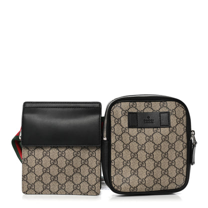 Gucci GG Supreme Monogram Web Belt Bag Black 1 of 11