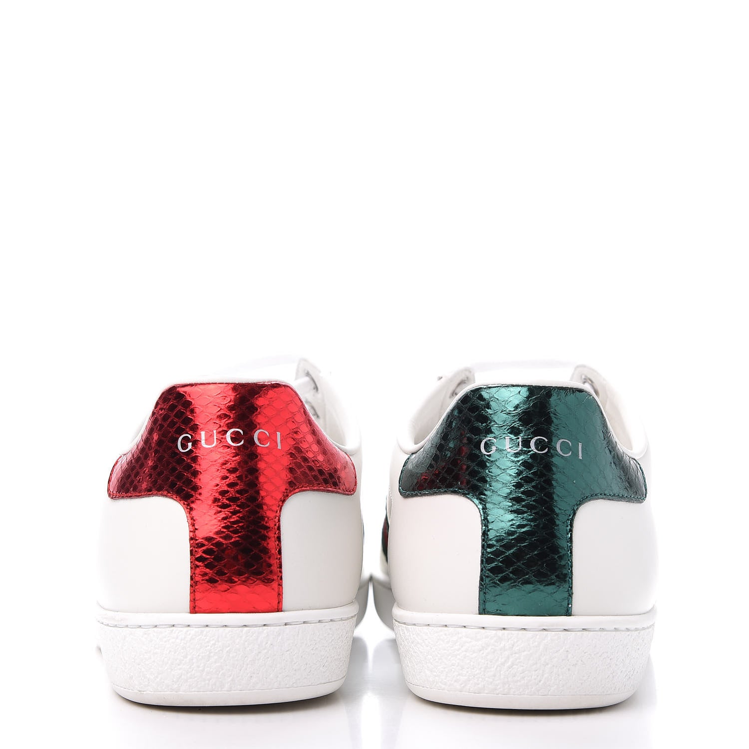 Gucci Calfskin Ayers Web Bee Embroidered Ace Sneakers 40 White 7 of 11