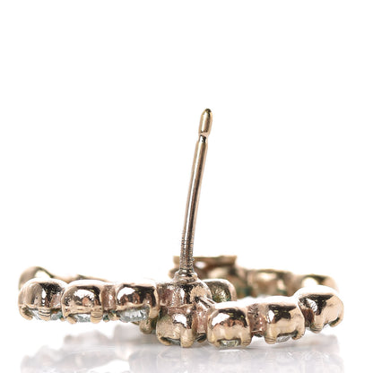 Chanel Crystal CC Earrings Gold 6 of 10