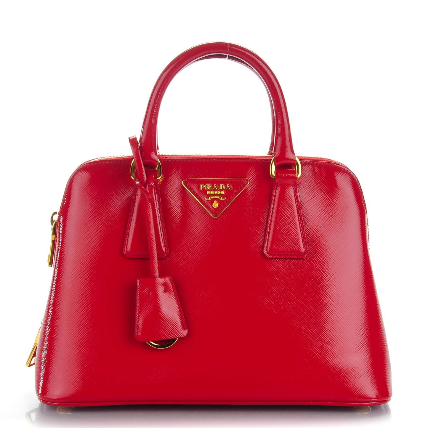 Saffiano Vernice Mini Promenade Tote Rosso