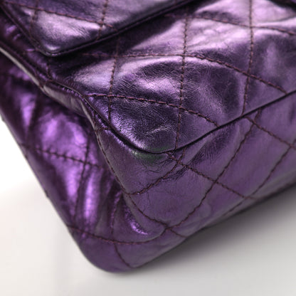 Chanel Metallic Aged Calfskin Quilted 2.55 Reissue 226 Flap Purple 9 of 15