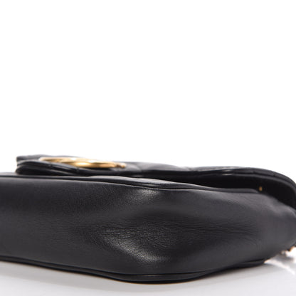 Gucci Calfskin Matelasse Super Mini GG Marmont Shoulder Bag Black 7 of 10