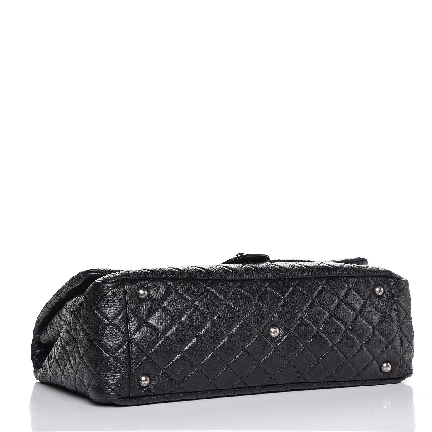 Chanel Calfskin Quilted XXL Travel Flap Bag Black 4 of 7