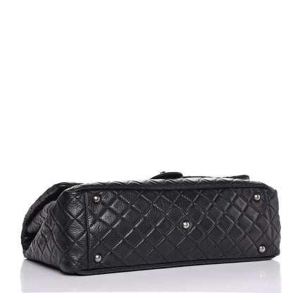 Chanel Calfskin Quilted XXL Travel Flap Bag Black 4 of 7