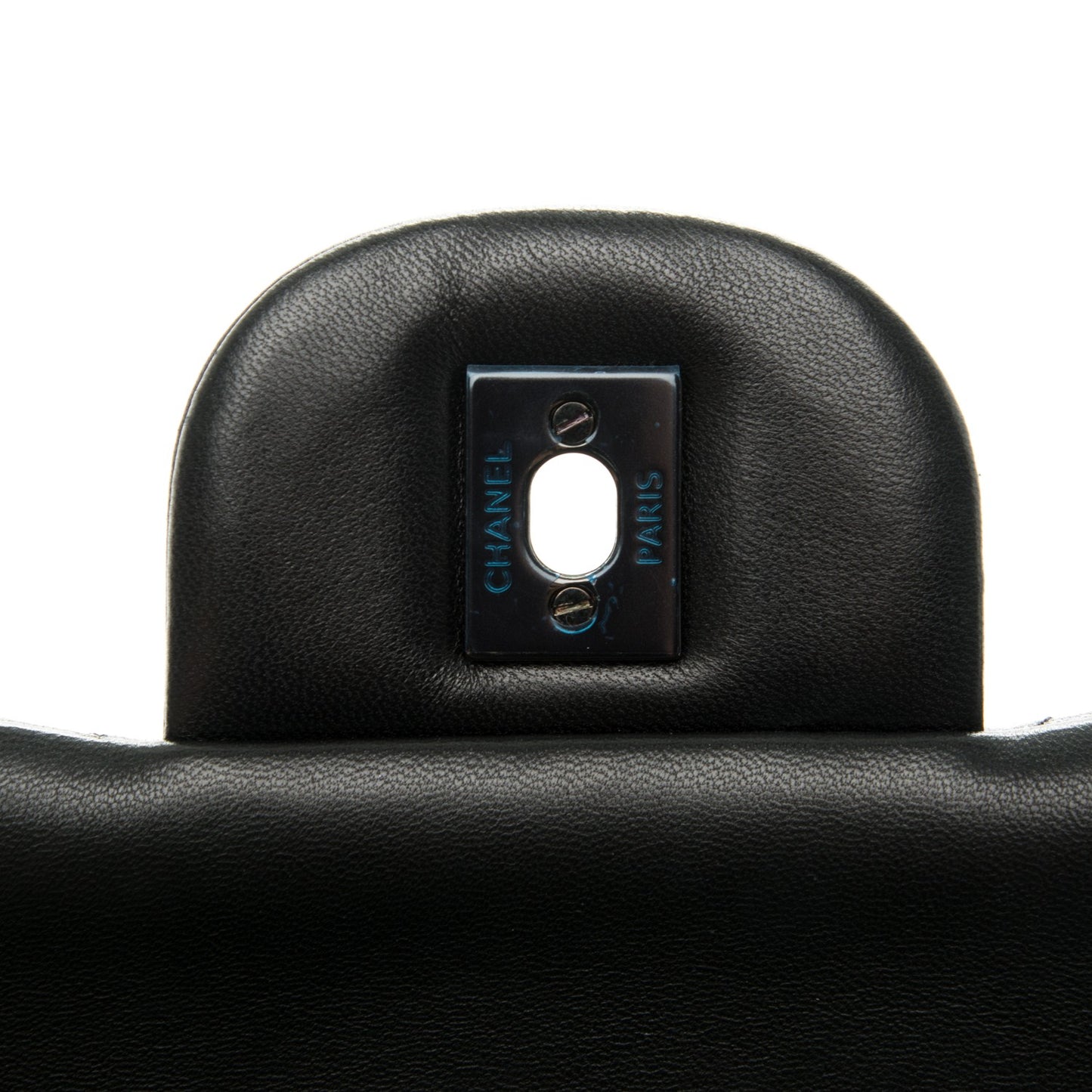 Lambskin Chevron Quilted Jumbo Double Flap So Black