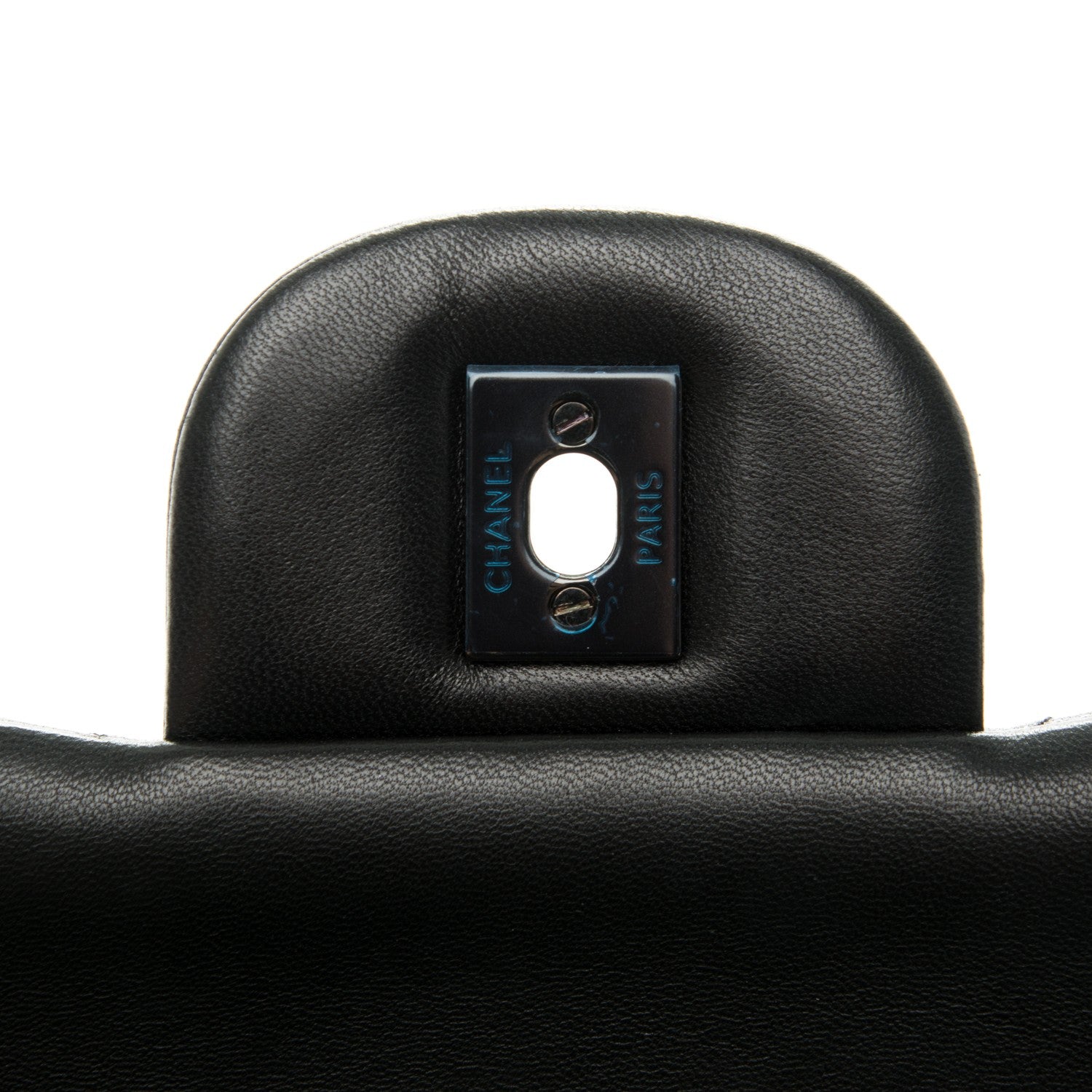 Chanel Lambskin Chevron Quilted Jumbo Double Flap So Black 8 of 9