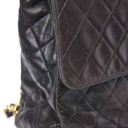 Chanel Lambskin Quilted XL Jumbo Single Flap Black 14 of 17
