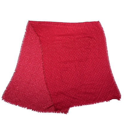 Gucci Silk Wool Shimmer Monogram Scarf Magenta 4 of 6