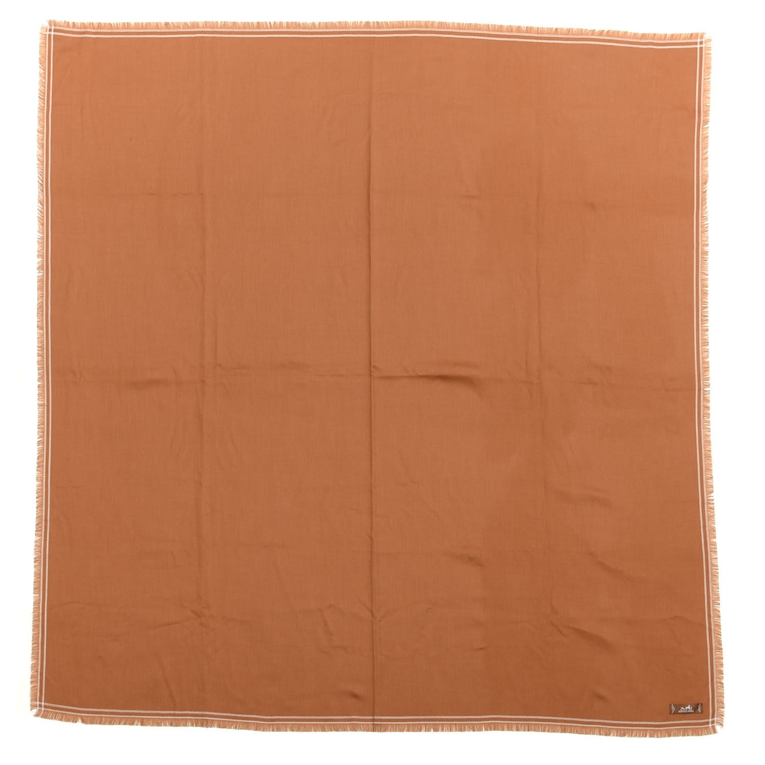 Hermes Cashmere Double Face Giant Draperie Scarf 140 Ocre White 2 of 4