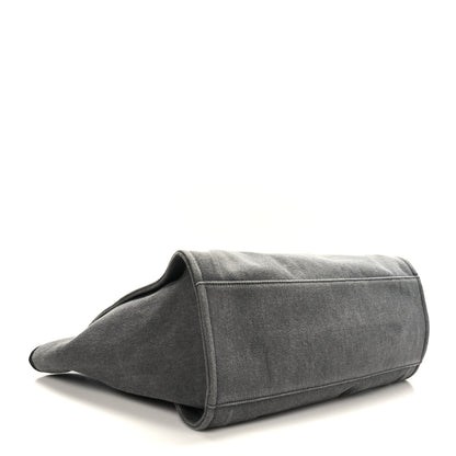 Chanel Canvas Sequin Medium Deauville Tote Charcoal 4 of 9