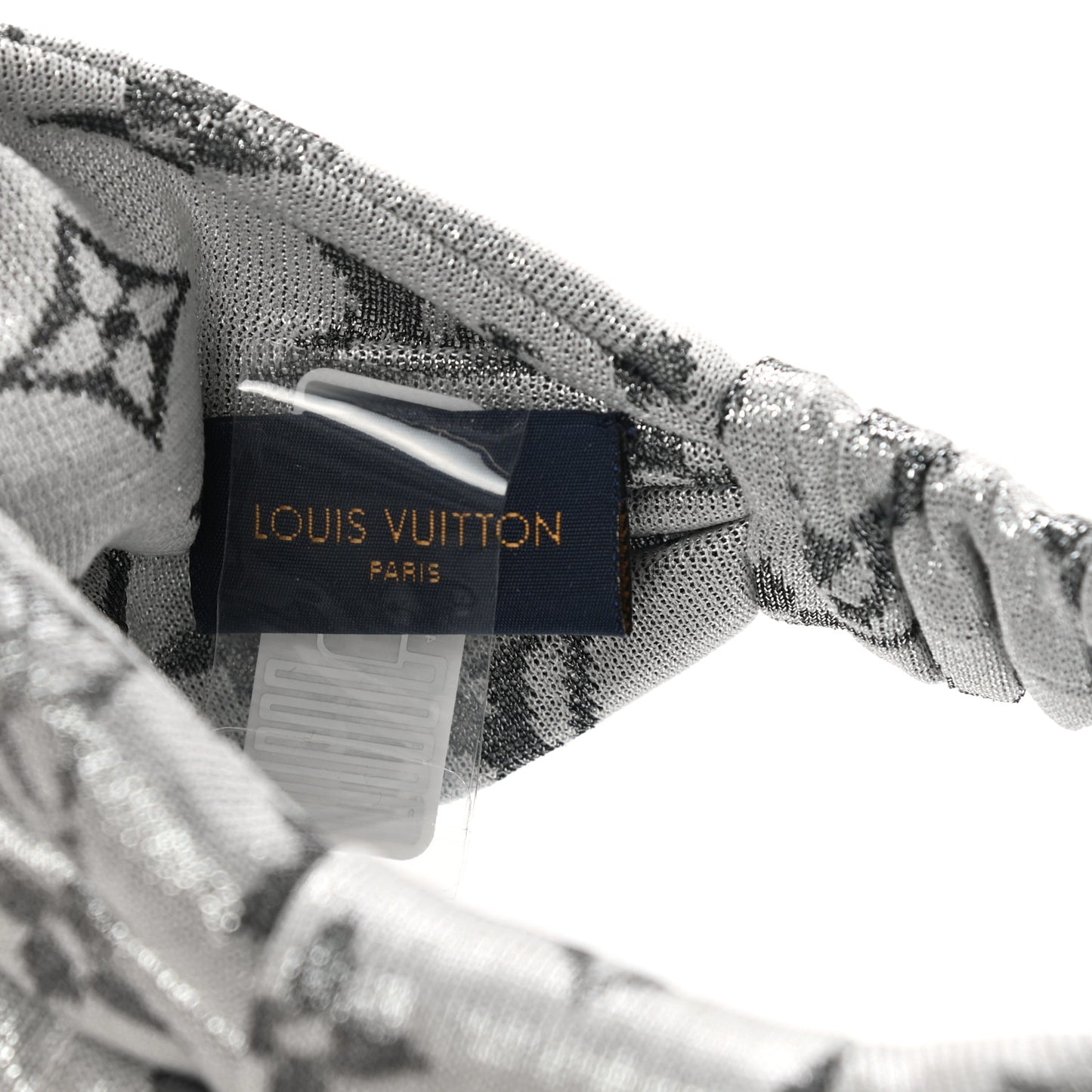 Silk Monogram LV Pool Party Turban Headband Argent