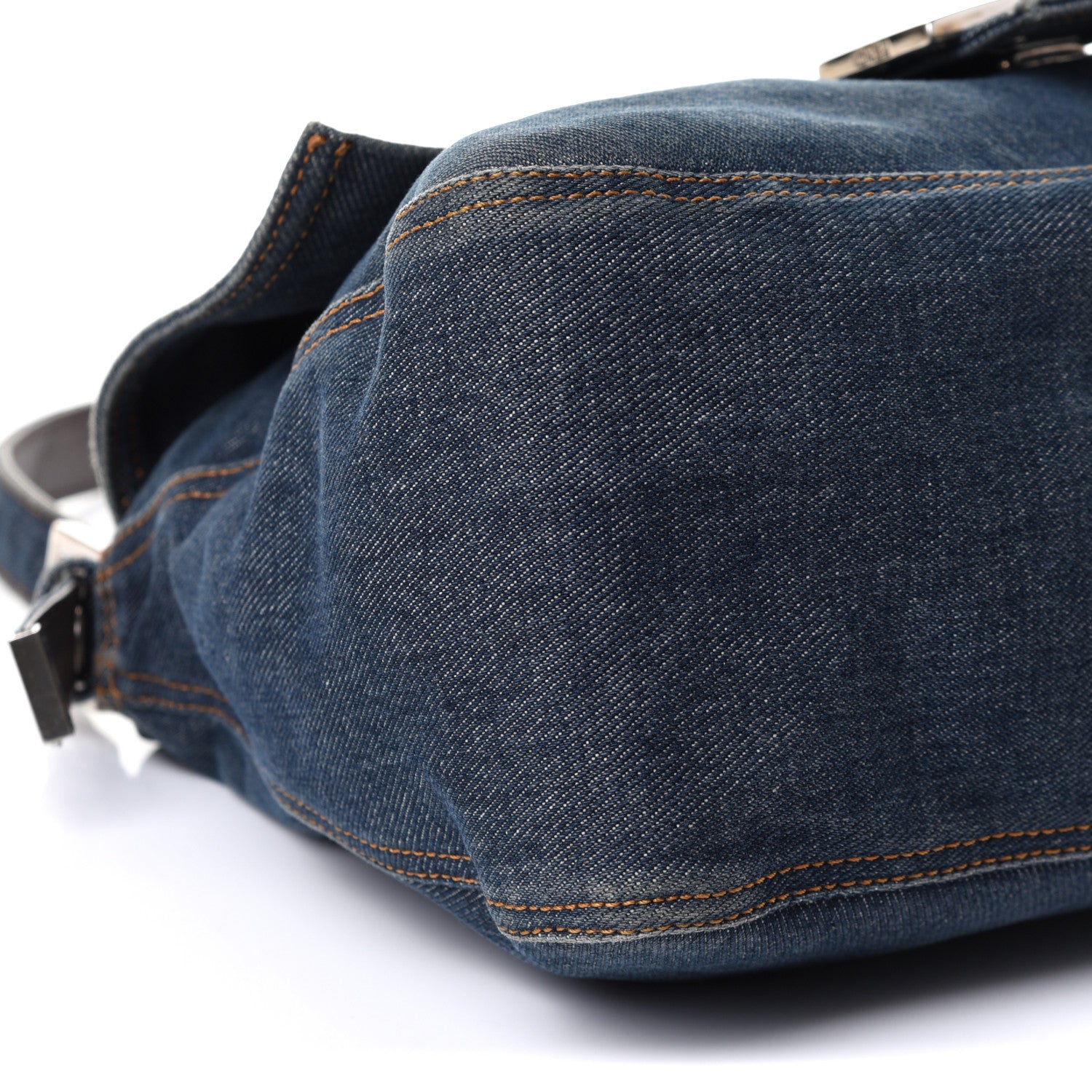 Fendi Denim Mama Baguette Blue 13 of 20