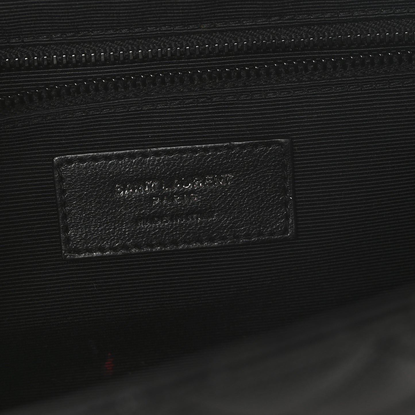 Grain De Poudre Textured Mixed Matelasse Large Triquilt Monogram Monochrome Satchel Black