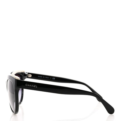 Chanel Freshwater Cultured Pearl Butterfly Sunglasses 6040-H Black 3 of 9