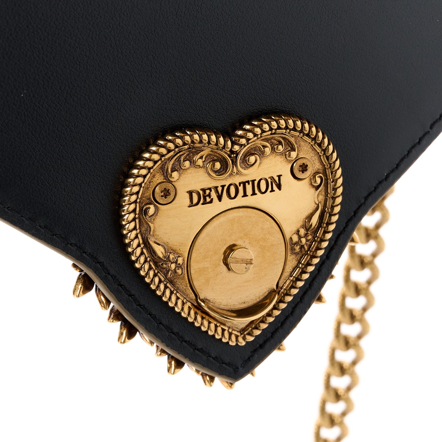 Dolce & Gabbana Metallic Nappa Small Devotion Envelope Top Handle Bag Gold 7 of 11