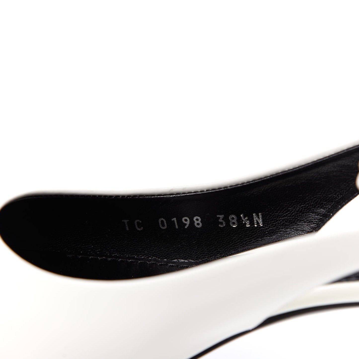 Patent Call Back Sling Back Pumps 38.5 White