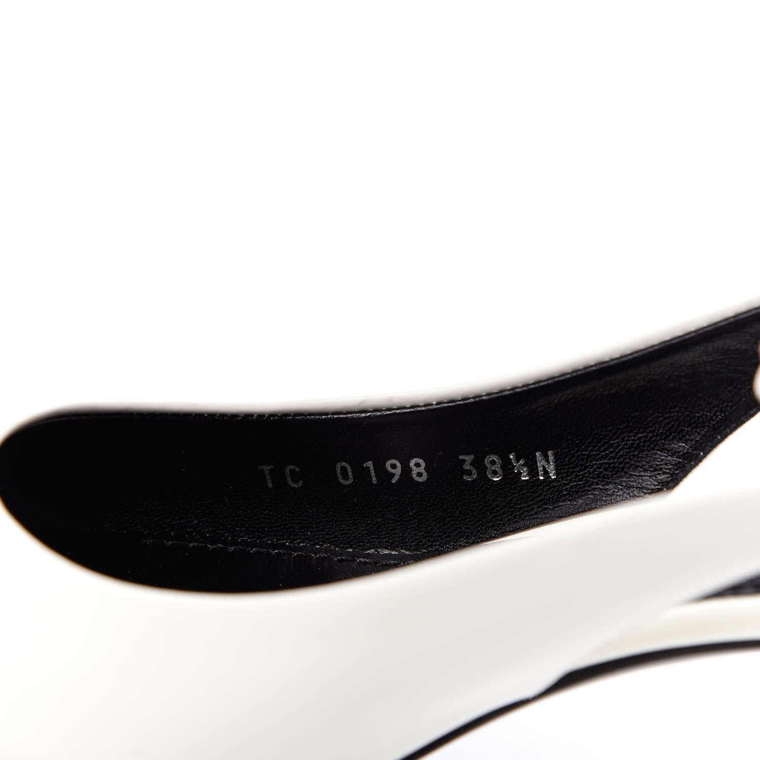 Louis Vuitton Patent Call Back Sling Back Pumps 38.5 White 8 of 9