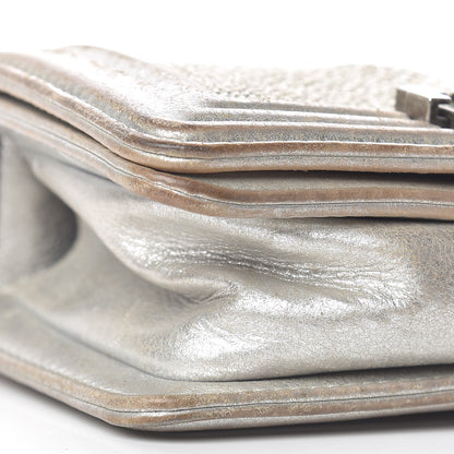 Chanel Metallic Galuchat Stingray Mini Boy Flap Silver 12 of 15