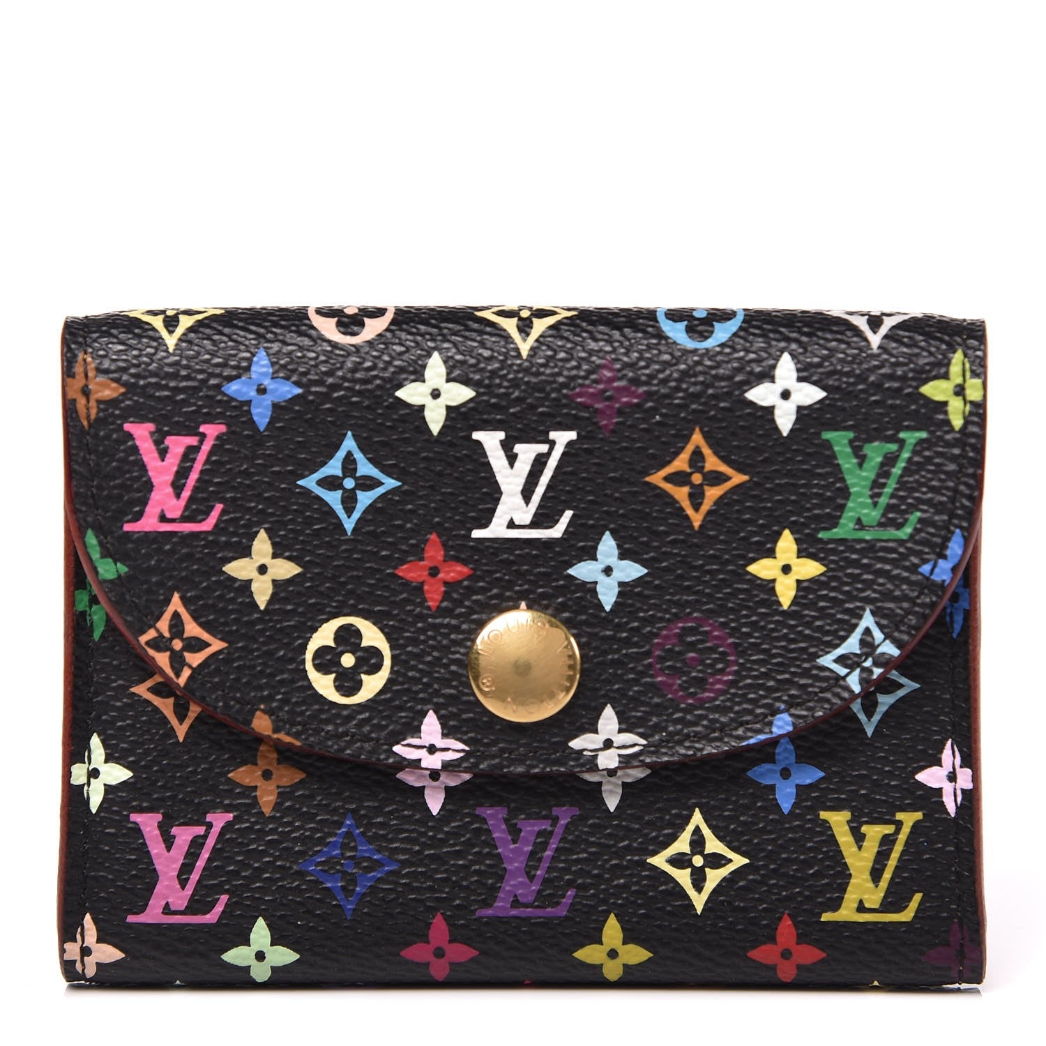 Louis Vuitton Monogram Multicolor Business Card Holder Black Grenade 1 of 8