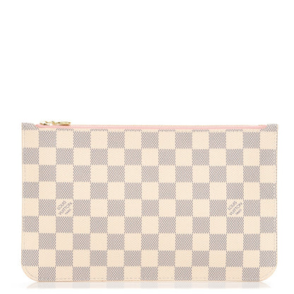 Louis Vuitton Damier Azur Neverfull MM GM Pochette Rose Ballerine 1 of 6